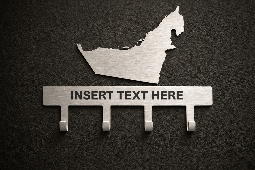 UAE Map Outline Key Holder