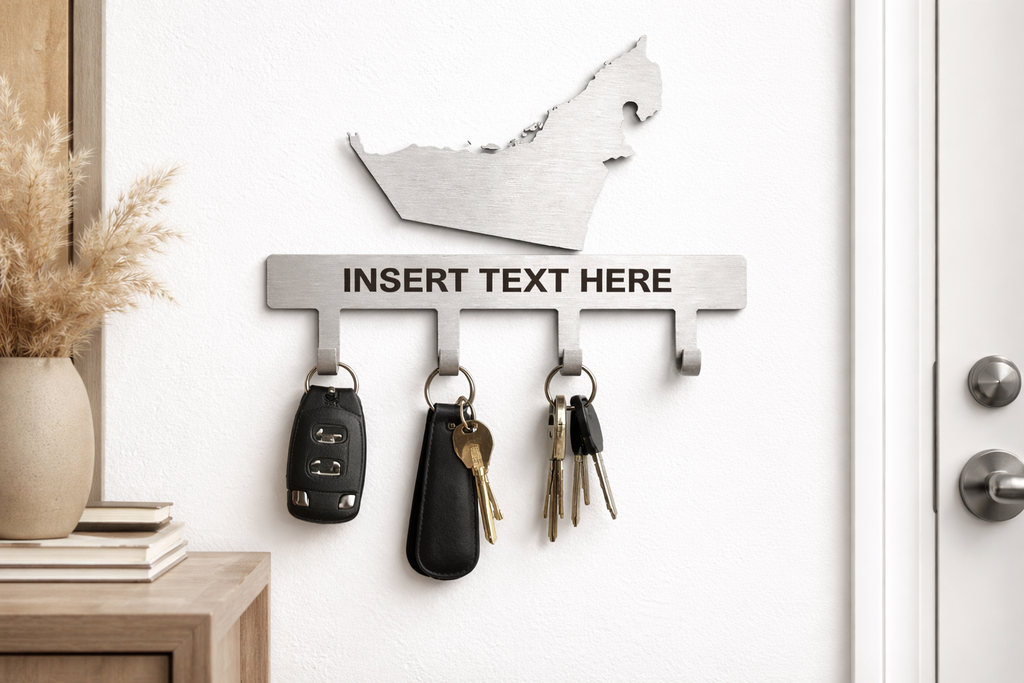 UAE Map Outline Key Holder